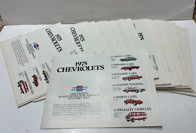 1975 CHEVROLET FULL LINE ORIGINAL DEALER SALES BROCHURE CATALOG CORVETTE 30 pcs Foto 1 de 4