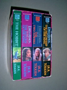 JRR Tolkien The Lord Of The Rings and The Hobbit 2001 Del Rey 4 Book Box Set VG+ - Imagen 1 de 3