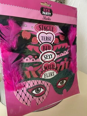 Fancy Hen Party Masks (6 masks) - Image 1 of 3