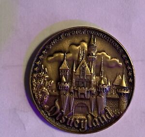 Disney Land Brass Token With 4 Lands Coin