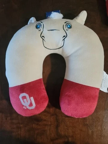Mascot Wear University Of Oklahoma Sooners Red/Creme Neck Roll Pillow Car Seat Cover
