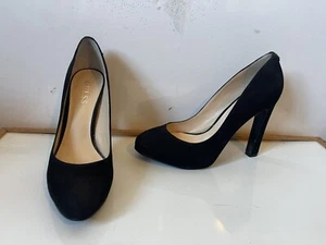 Guess Slip On Suede Heels Shoes Size UK 4 EU 37 - Picture 1 of 10