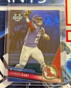JAXSON DART 2023 Bowman U 🏈 Refractor de zafiro cromado 💥Ole Miss Giants QB cantidad - Imagen 1 de 3