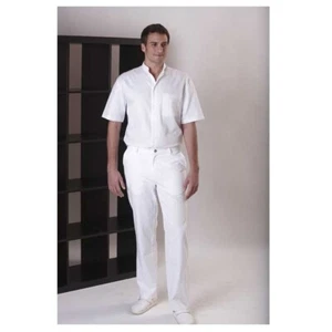 HIZA Profi Herren Arzthose Klinikhose Pflegerhose OP Hose 112800 weiß - Bild 1 von 3