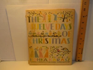 children's poetry TWELVE DAYS OF CHRISTMAS illustrated ILONKA KARASZ 1949 Harper - Imagen 1 de 12
