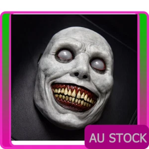 Adult Creepy Monster Dead Smiling Demon Latex Mask Halloween Scary Horror Evil - Picture 1 of 4