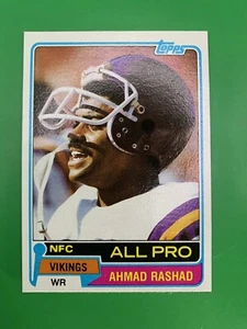 1981 Topps Ahmad Rashad AP Minnesota Vikings #140 - Imagen 1 de 2