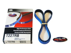 99-00 HONDA CIVIC SI B16 B16A2 PUERTAS DE MOTOR AZUL CARRERAS CORREA DE DISTRIBUCIÓN T227RB - Imagen 1 de 2