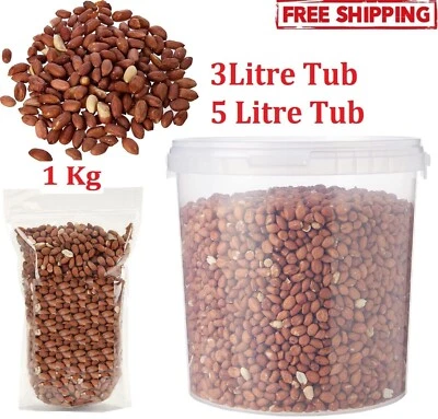 Peanuts Wild birds 1-3-5 Litre Wild Bird Garden Seed Nut Feed Tubs For Birds Uk