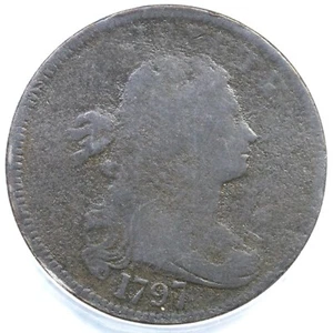 1797 NC-2 R-6 ANACS G 4 Draped Bust Large Cent Coin 1c - Picture 1 of 3