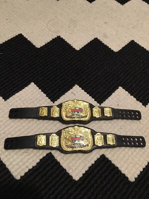 ELITE CLASSIC WWF TAG TEAM CHAMPIONSHIP BELTs for WRESTLING FIGURE MATTEL TITLE - Image 1 of 3