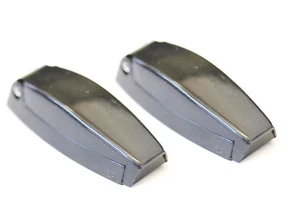 2 PC - RV CAMPER TRAILER BAGGAGE DOOR CLIP COMPARTMENT CATCH HOLDERS 888 BLACK - Picture 1 of 3