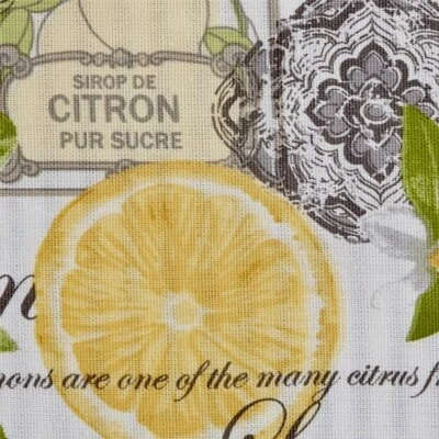 🍋 Par de cortinas de ventana de cocina Waverly Lemon Zest Tier | Limoncello amarillo verde Foto 1 de 3