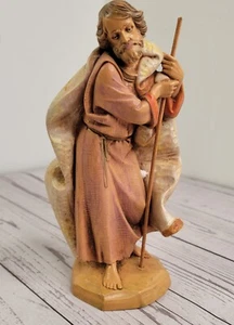 Fontanini Statuina Natività San Giuseppe Vintage Deposa Italia 1993 Natale 8" - Foto 1 di 9