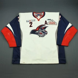 2011-12 Camiseta deportiva de hockey Mike Radja Elmira Jackals usada usada ECHL Meigray - Imagen 1 de 7