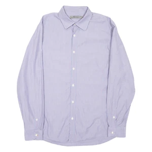 Camisa De Hombre REISS Azul A Rayas De Manga Larga XL - Imagen 1 de 6