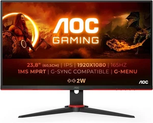 AOC Gaming 24G2SPAE - 24 Inch FHD 1920 x 1080 Monitor, 165Hz, 1ms - Black - Picture 1 of 5