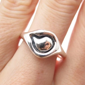 HAGIT GORALI 925 Sterling Silver Vintage Modernist Teardrop Ring Size 7 - Picture 1 of 8