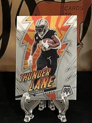 2023 Panini Mosaic Alvin Kamara #TL-AK Thunder Lane New Orleans Saints - Image 1 of 3