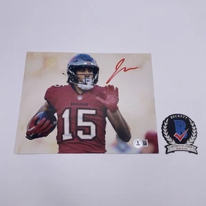 Foto firmata Jalen McMillan Tampa Bay Buccaneers 8x10 Beckett - Foto 1 di 1