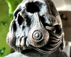 MASSIVER Herren TOTENKOPF BIKER RING Memento Mori STERLINGSILBER 47g Gr. 6,75 (7) - Bild 1 von 10