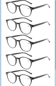 Paquete de 5 gafas de lectura Sprint con bisagra para hombre y mujer (1,75) negras - Imagen 1 de 5