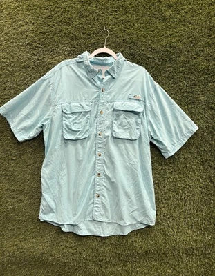 Camisa de pesca con ventilación Hook & Tackle XL azul manga corta nailon exterior Foto 1 de 4