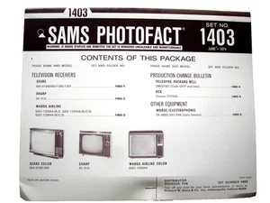 Sams Photofact 1403 - Picture 1 of 1