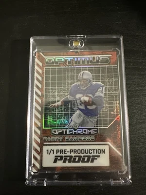 Barry Sanders 1/1 Hoja Ópticromo Prueba de Preproducción • Detroit Lions • Raro Foto 1 de 2