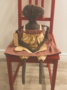 MADE To Order Doll, Primitive Doll, Black Doll, Cloth Doll, Custom Made - Picture 1 of 5