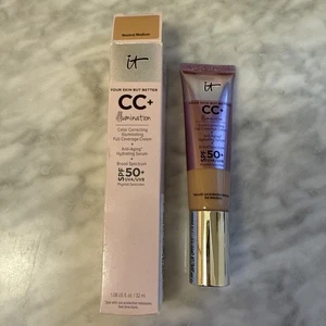 IT Cosmetics CC+ Cream Illumination SPF 50+ Neutral Medium RET$47 NIB 07/25 - Picture 1 of 6