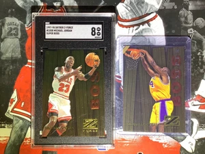 1997-98 Skybox Z-FORCE MICHAEL JORDAN SUPER BOSS (SSP) #10 SGC 8 + #14 SHAQ LOT - Bild 1 von 4