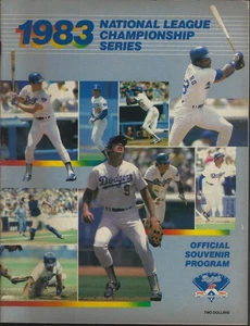 1983 NLCS Philadelphia Phillies @ Los Angeles Dodgers Program/Scorecard - Picture 1 of 2