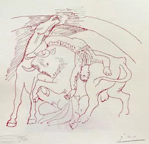 Pablo Picasso Lithographie COA Originale Signée Numérotée Au Crayon 180 Ex - Bild 1 von 14