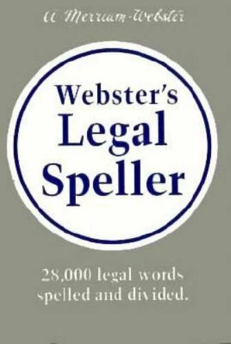 Webster's Legal Speller, Springfiel - Image 1 of 1