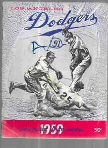 LOS ANGELES DODGERS 1959 YEARBOOK KOUFAX, DRYSDALE, DEDICATED TO CAMPY,ETC - Picture 1 of 6
