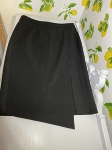 Halogen Black Diagonal Zipper Skirt Sz 8 - Picture 1 of 6