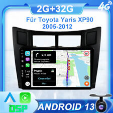 Produktbild - Für Toyota Yaris XP90 2005-2012 Autoradio Android 13 Navi CarPlay RDS ★2GB+32GB★