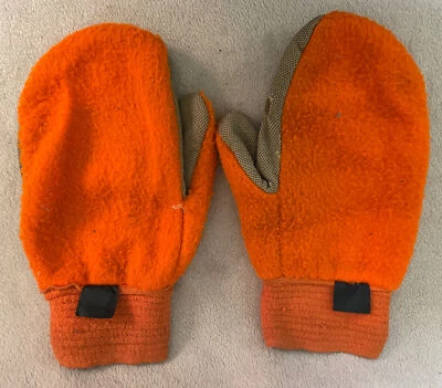 Guante de caza vintage Wells Corp naranja polar solapa derecha talla L Foto 1 de 4