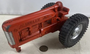 Vintage 1960's Die Cast Hubley JR Kiddie Toy Farm Tractor Red - Picture 1 of 4