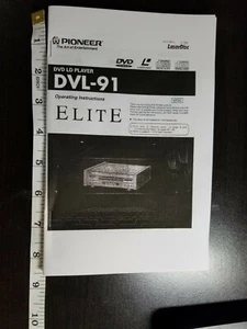 PIONEER DVL-91 OPERATING INSTRUCTIONS - Picture 1 of 3