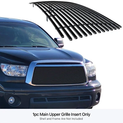 For 2010-2013 Toyota Tundra Main Upper Stainless Black Billet Grille Insert - Image 1 of 4