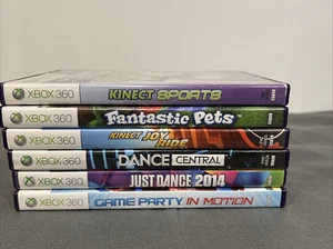 Xbox Kinect Set of 6 Games Just Dance 14,Sports,F Pets,Dance Central & Joy Ride - Picture 1 of 12