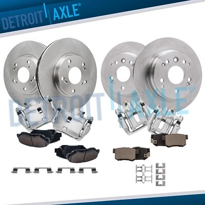 Kit de pastillas de freno rotores de disco delanteros traseros de 11,10" para Honda Element 2003-2011 Foto 1 de 4