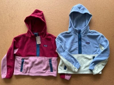 NWT Patagonia Kids' Microdini Cropped Fleece Hoody Pullover  Style: 65385 - Image 1 of 2