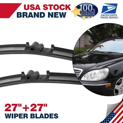 For Mercedes-Benz CL500 01-06 FRONT 27"&27" WINDSHIELD WIPER BLADE SET OEM - Image 1 of 4