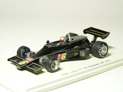 Spark S1779 1/43 1976 Lotus 77 Andretti Brazilian Grand Prix F1 Resin Model Car - Image 1 of 4