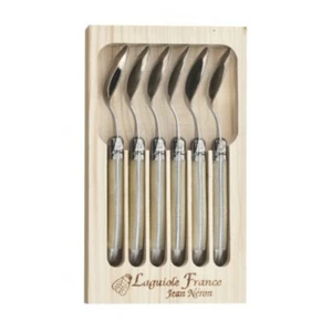 Jean Neron Laguiole 6 piece Coffee Spoon Set - Light Horn - Bild 1 von 1