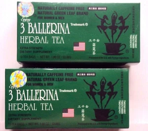 Lote 2 Caja x 18=36 Bolsitas de Té Dietético Hombres/Mujeres Beben Fuerza Extra, 3 Bailarina - Imagen 1 de 2