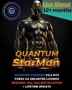Quantum Starman v2.5 Metatrader MT5 ONLY Forex EA Unlimited Licence with DLL - Photo 1/9